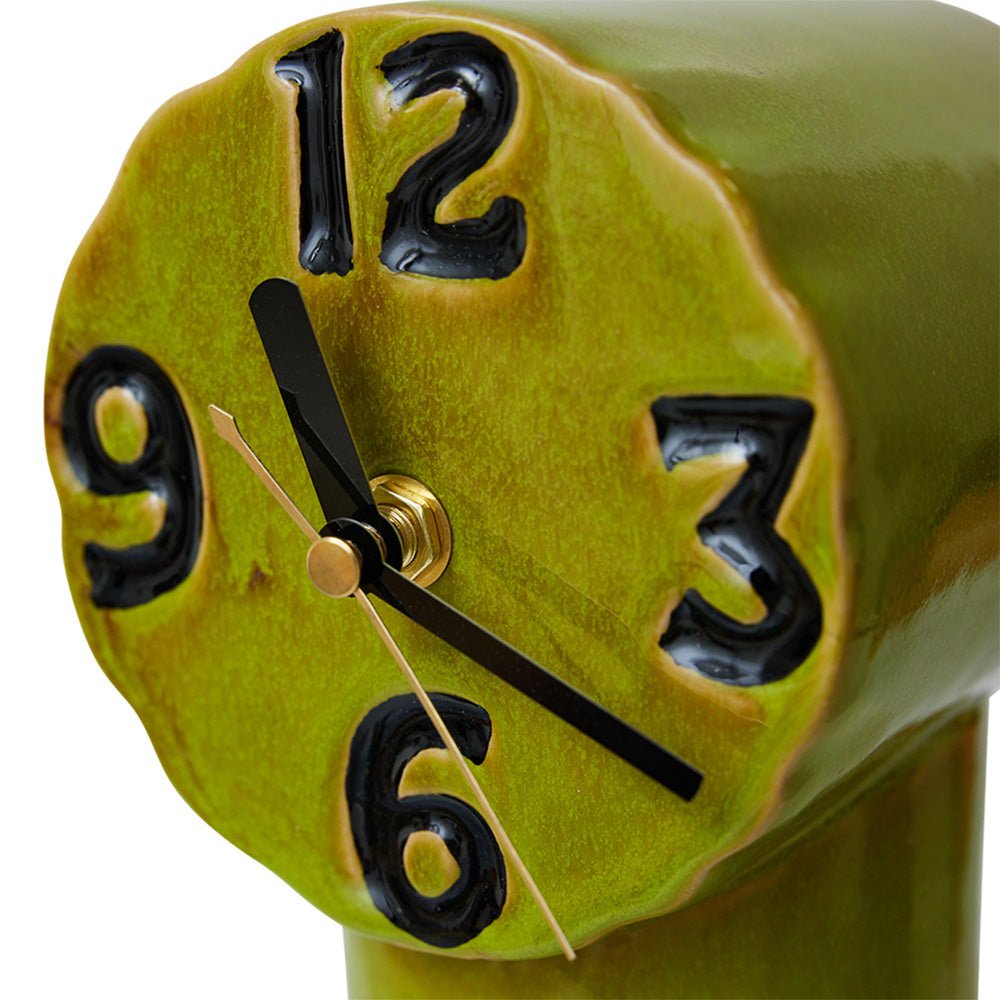 Horloge Rétro en Céramique Olive