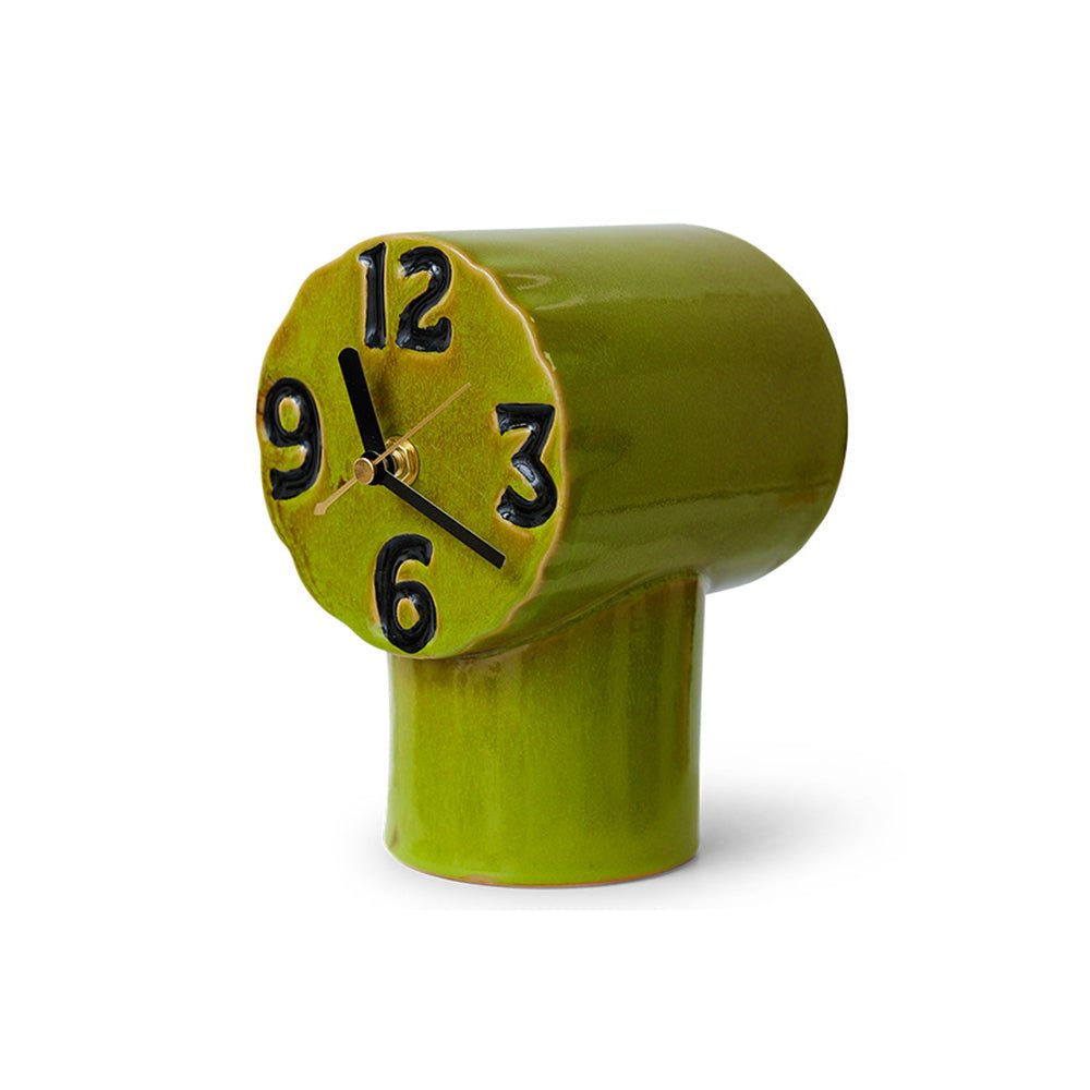 Horloge Rétro en Céramique Olive