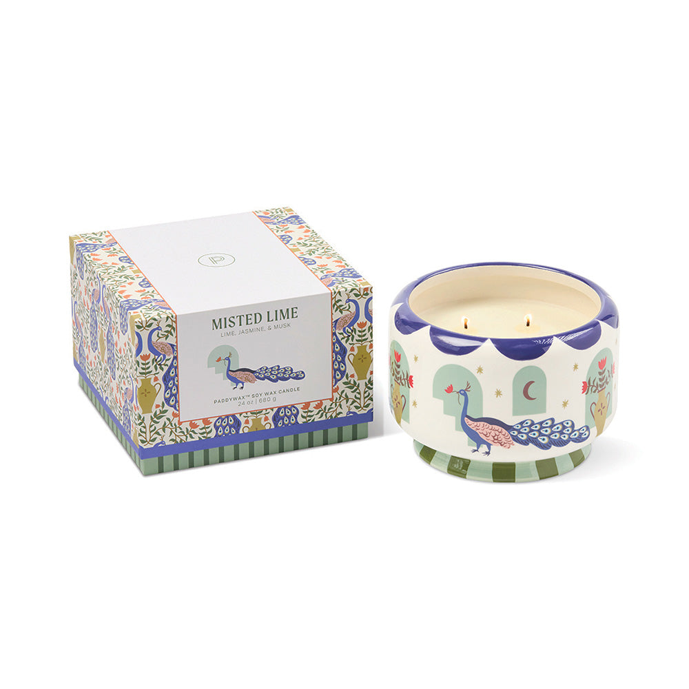 Misted Lime / Peacock Scented Soy Wax Candle 680g