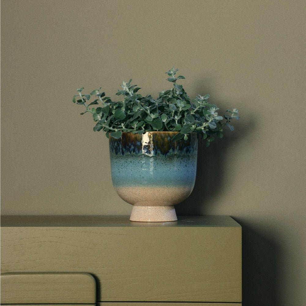 Retro Flower Pot - Lagoon