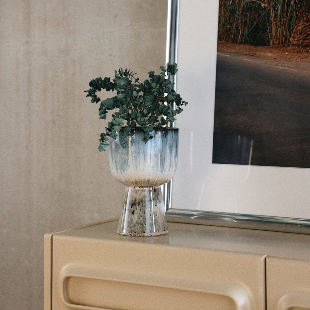 Retro Flower Pot - Glacier