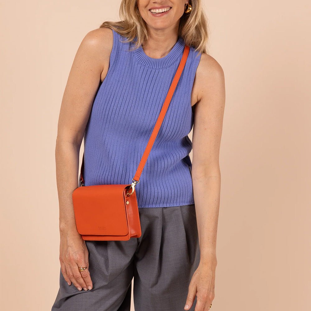 Audrey Mini Tangerine Classic Leather