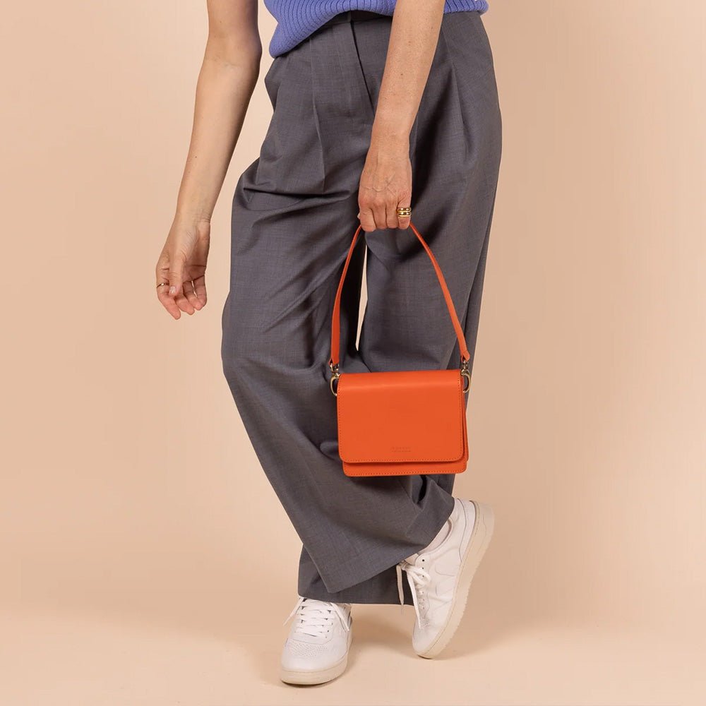 Audrey Mini Tangerine Classic Leather