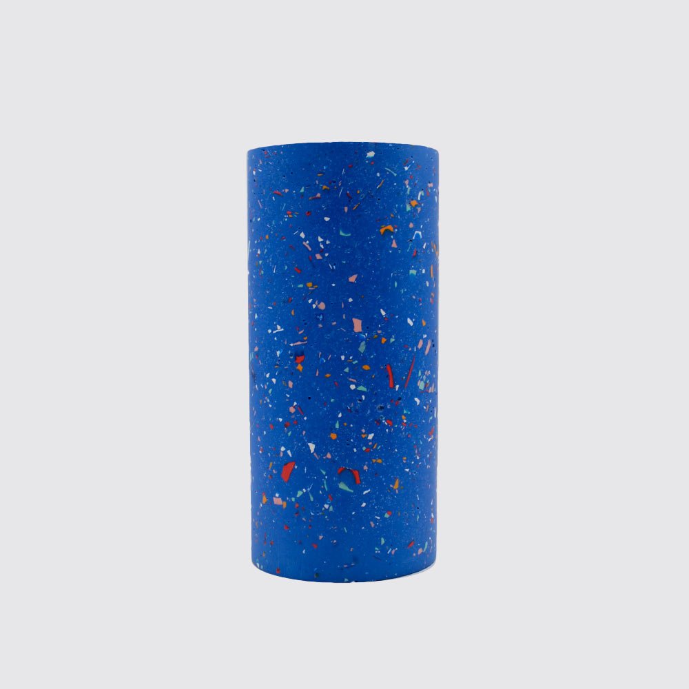 Cylindric Vase - Blue Funky