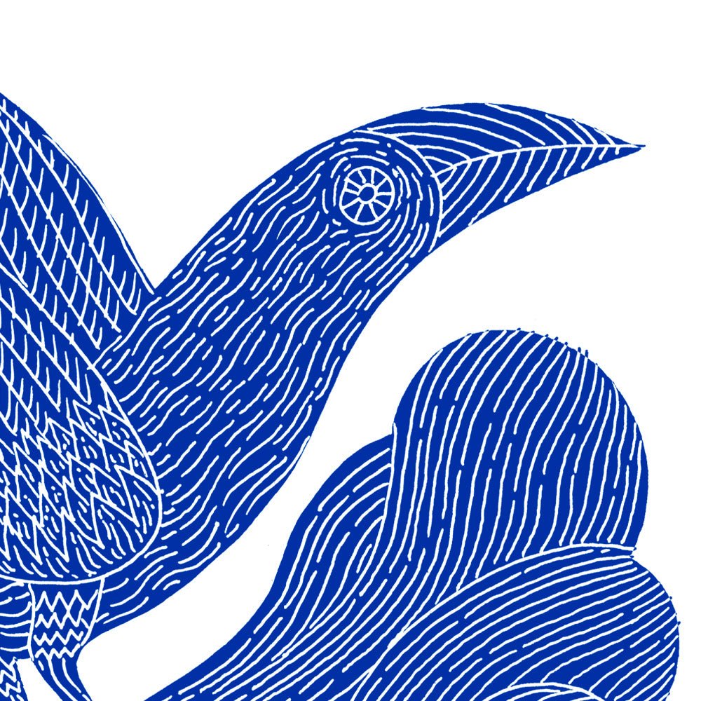 Azul es Nombre de Pájaro 02 Giclée Print A5
