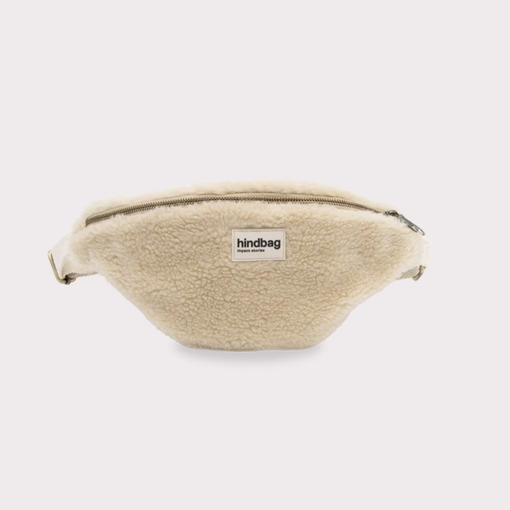 Olivia Fanny Pack Beige Fur