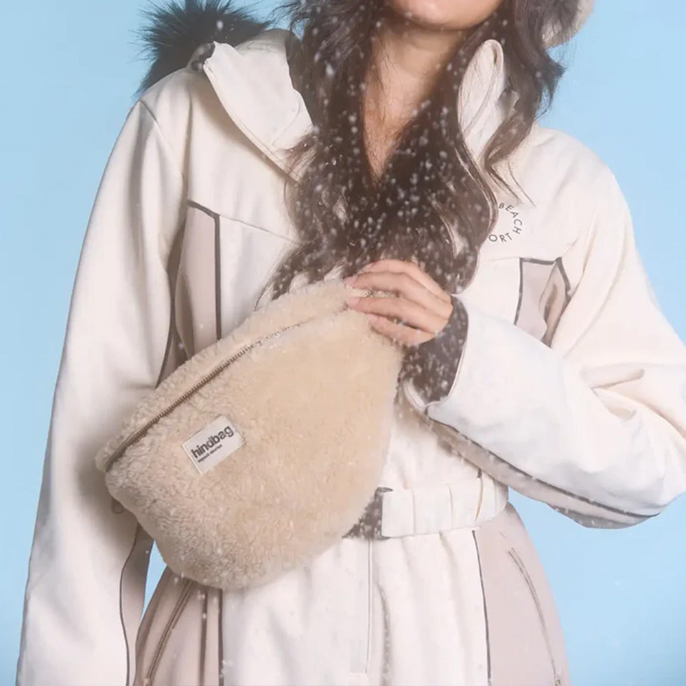 Olivia Fanny Pack Beige Fur