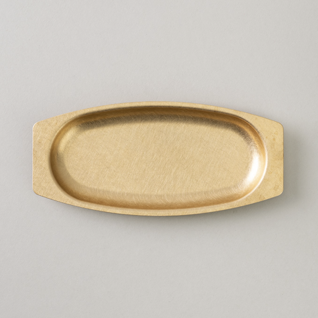 Brass Oval High Tray Solid