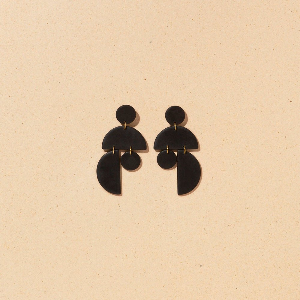 Pendientes Bauhaus Negro