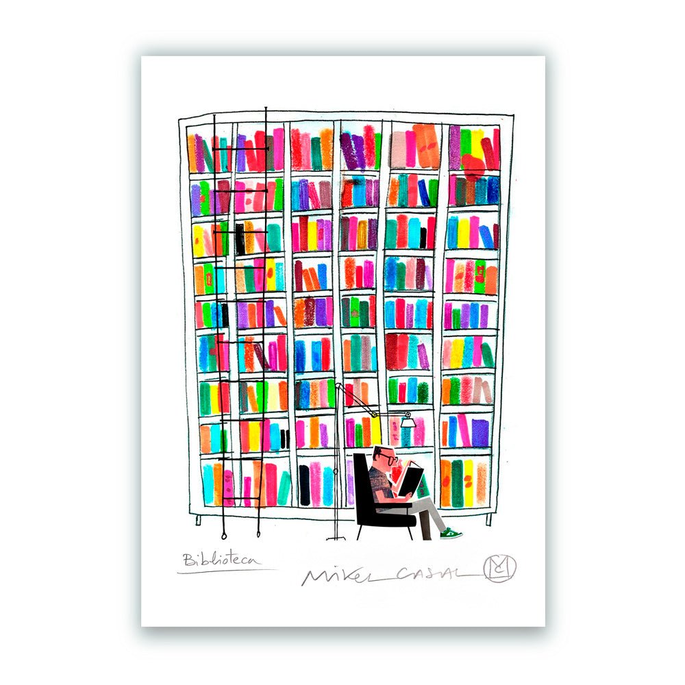 Librería 2 Impresión Giclée A3