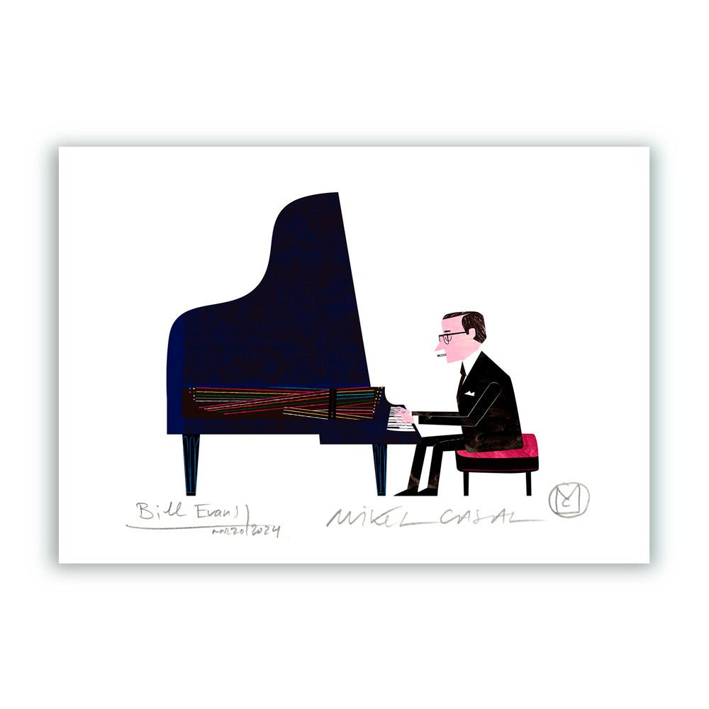 Bill Evans Impression sur papier d'art A5