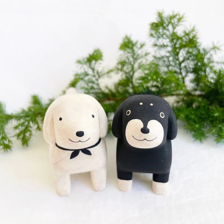 Animal de Madera Pole Pole Dachshund White