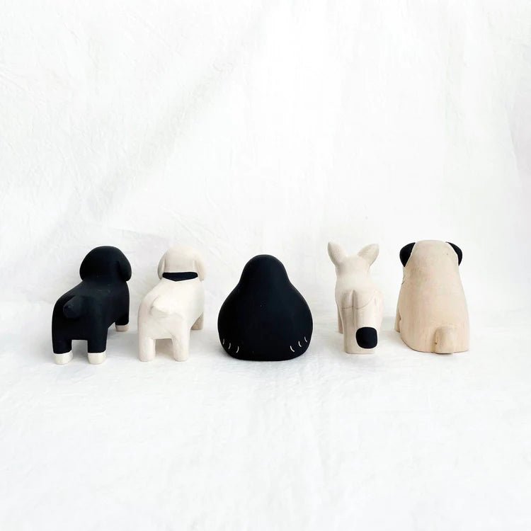 Animal de Madera Pole Pole Dachshund White
