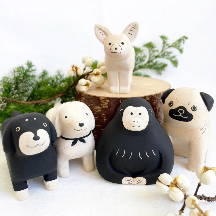Animal de Madera Pole Pole Dachshund White