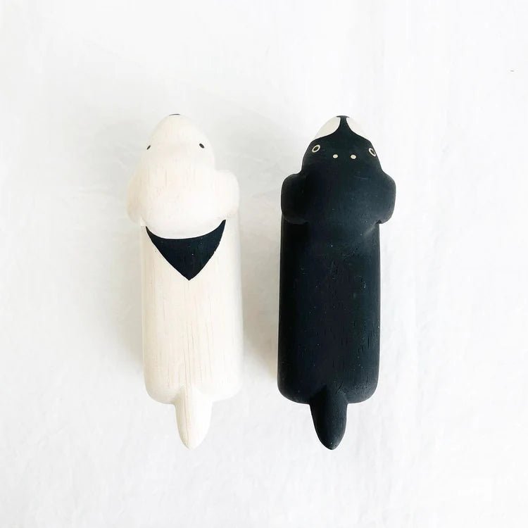 Animal de Madera Pole Pole Dachshund White