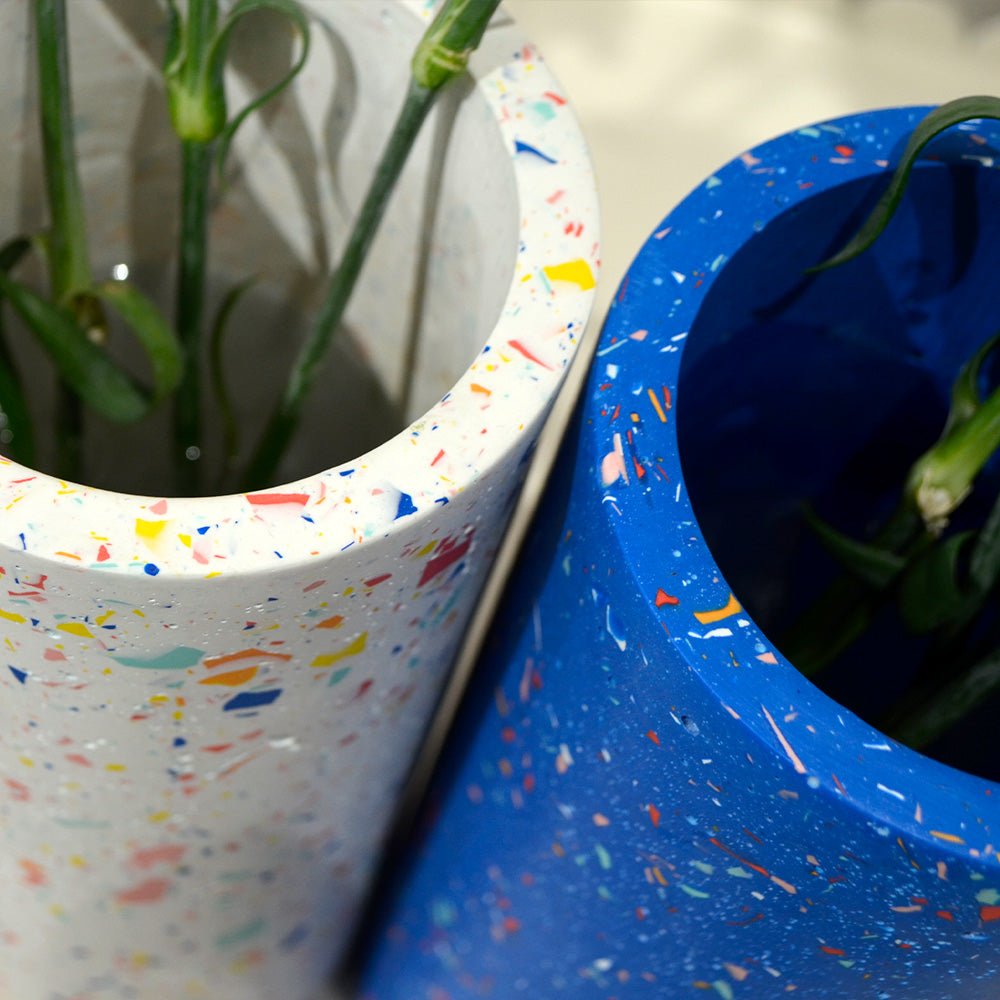 Cylindric Vase - Blue Funky