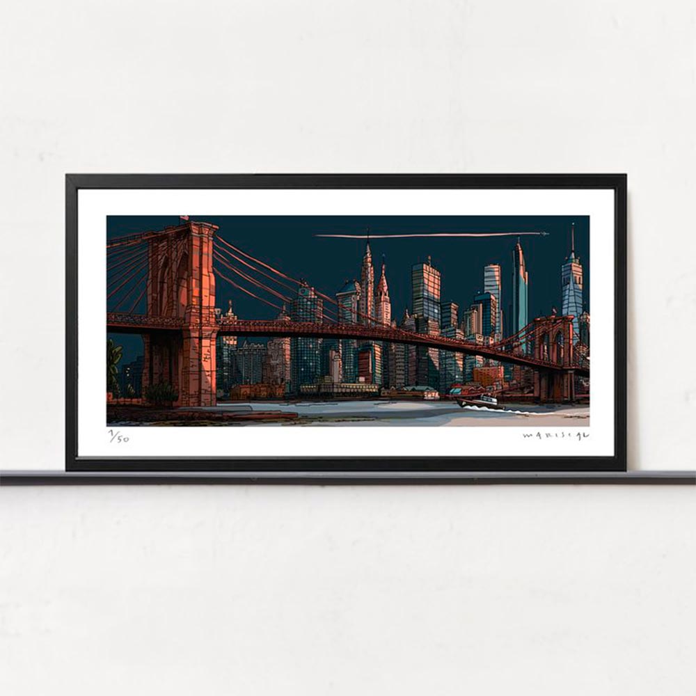 Panoramic Brooklyn Bridge Fine Art Print 80x40