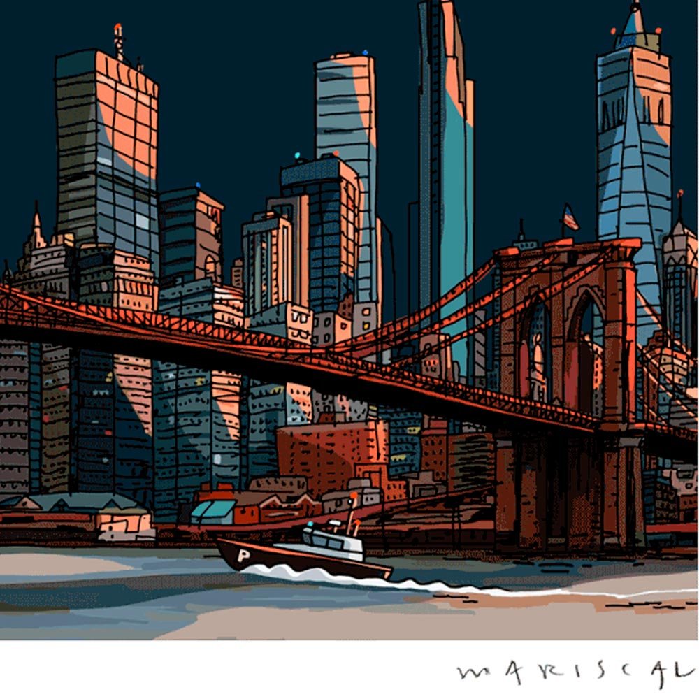 Panoramic Brooklyn Bridge Fine Art Print 80x40