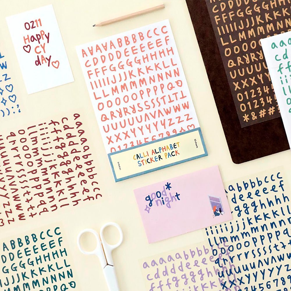 Sticker Calli Alphabet (set of 10)