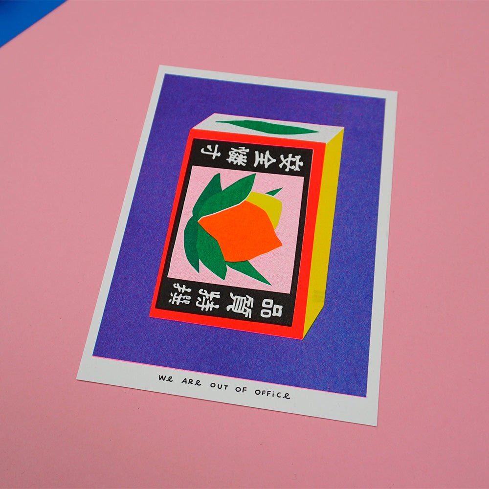 Risographie de boîtes d'allumettes japonaises