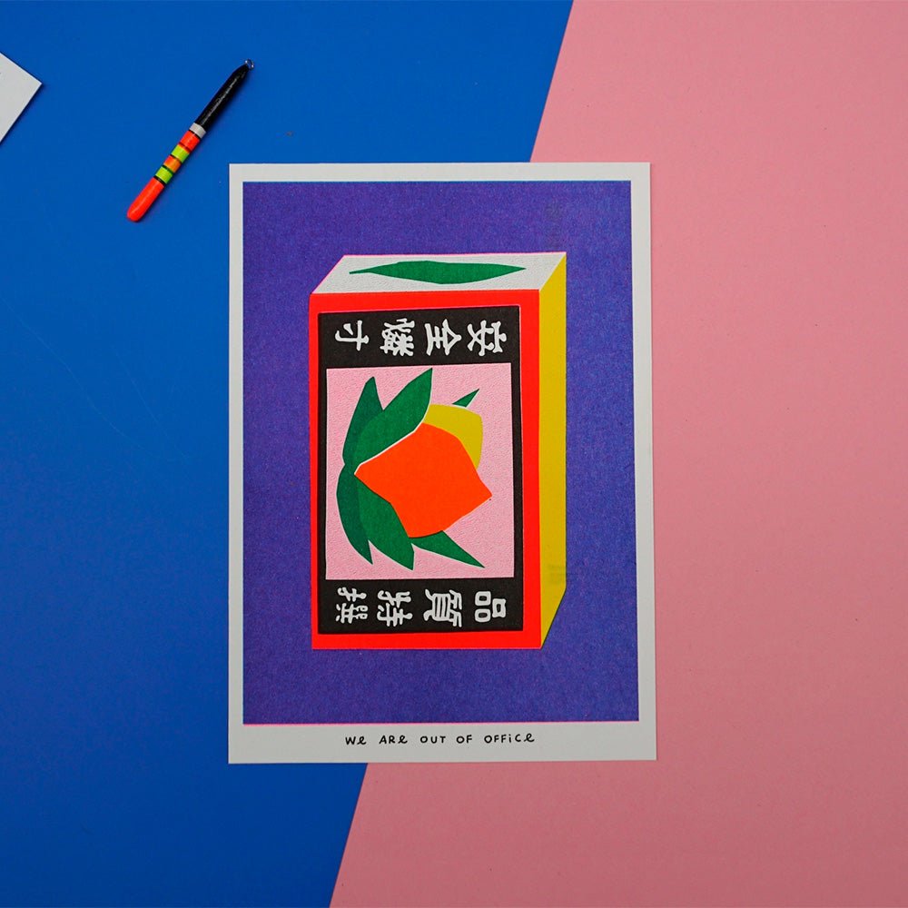 Caja Japonesa Cerillas Risografía