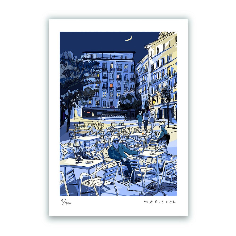 Noche en Chueca Fine Art Paper Print
