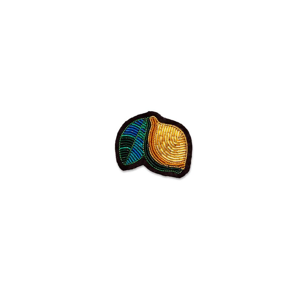 Lemon Embroidered Brooch