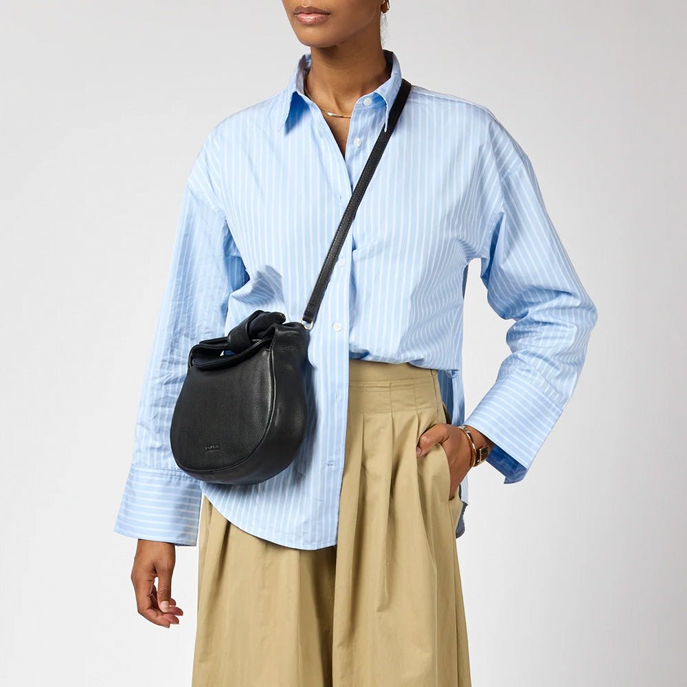 Bolso Coco Croissant - Negro Soft Grain