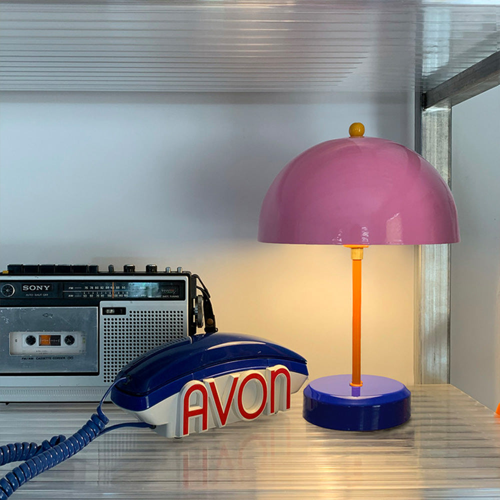 Lampe de table couleur goutte rose