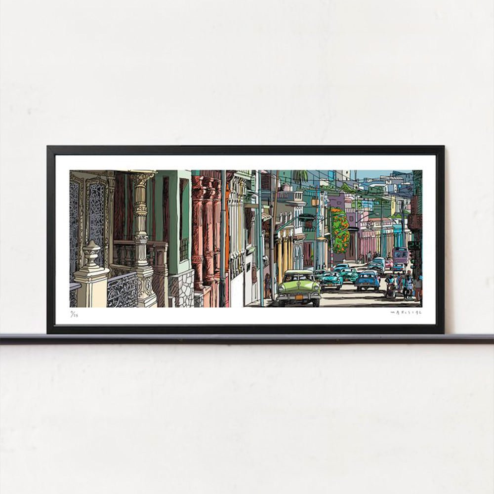 Panoramic Los Colores de la Habana Fine Art Print 70x30