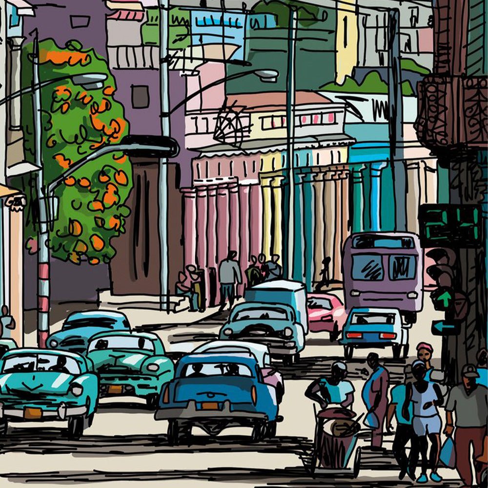 Los Colores de la Habana Impresión Fine Art 70x30