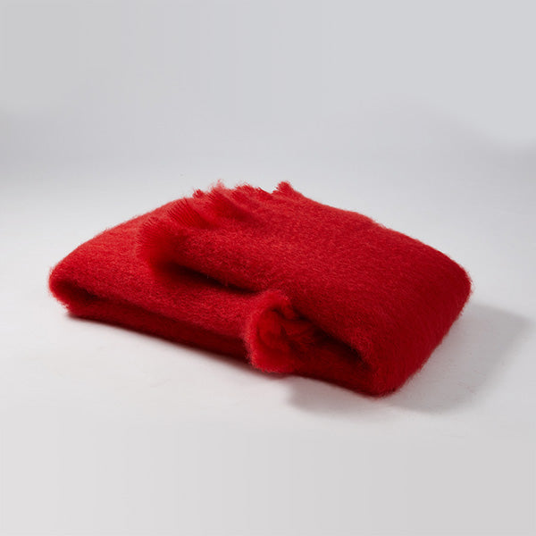 Foulard Mohair Coral Red 126 18x170