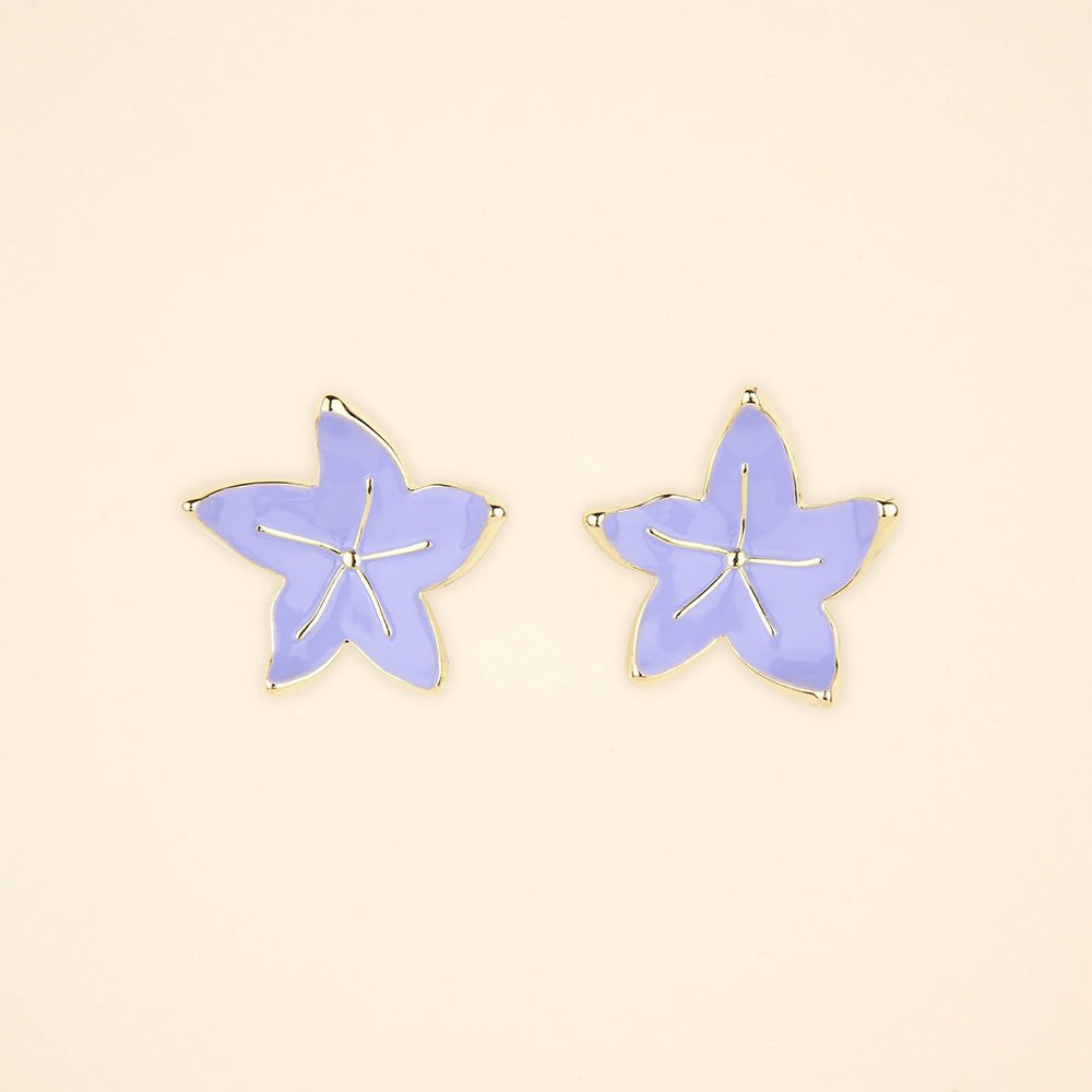 Pendientes Flor Campanilla Morada