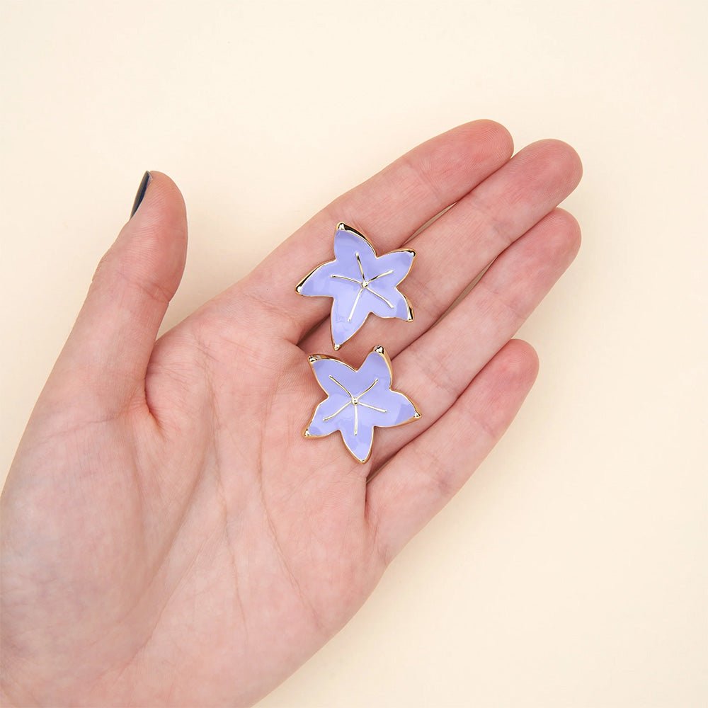 Pendientes Flor Campanilla Morada