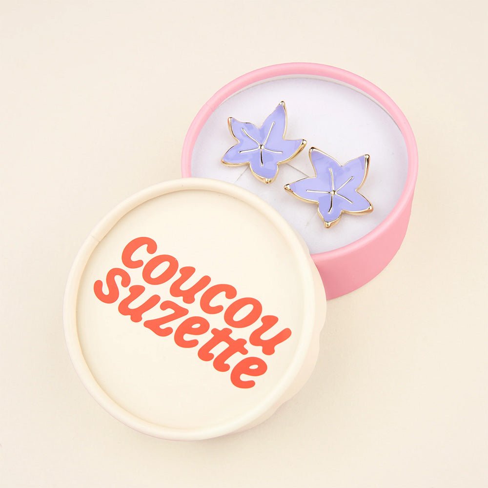 Pendientes Flor Campanilla Morada