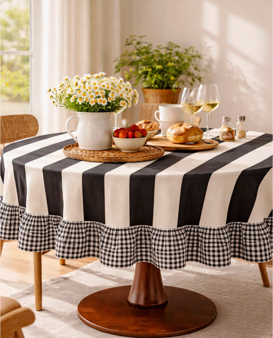 Mantel Redondo Ruffle