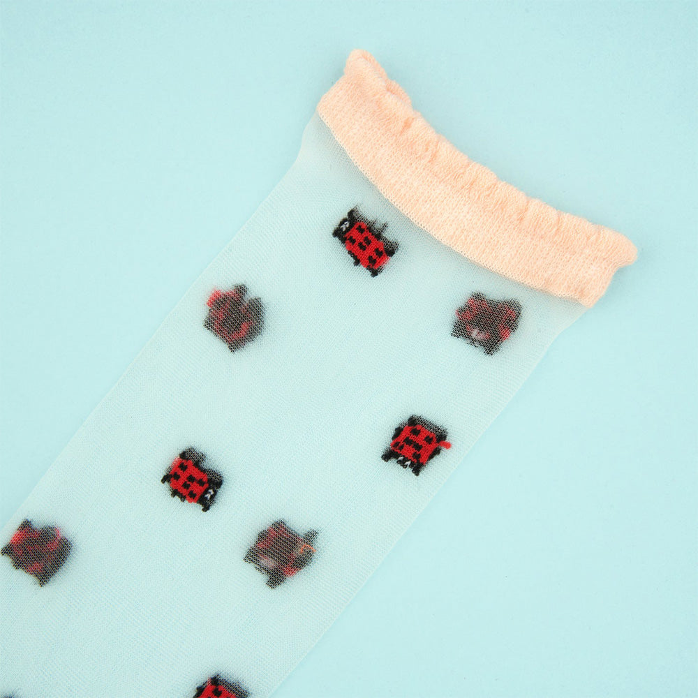 Ladybug Transparent Socks 