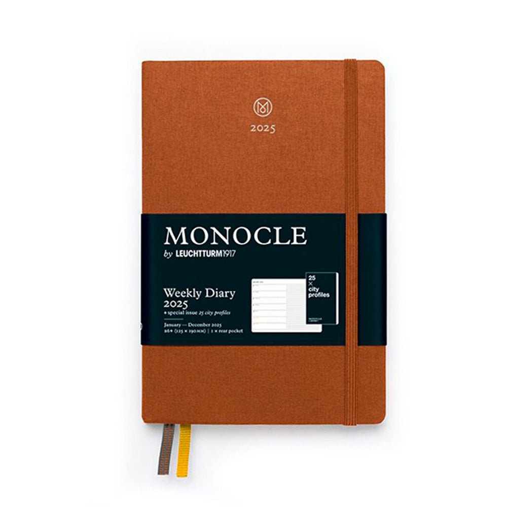 Weekly Diary Notebook 2025 Monocle B6 Brown