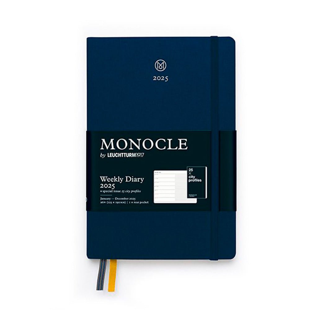 Weekly Diary Notebook 2025 Monocle B6 Navy