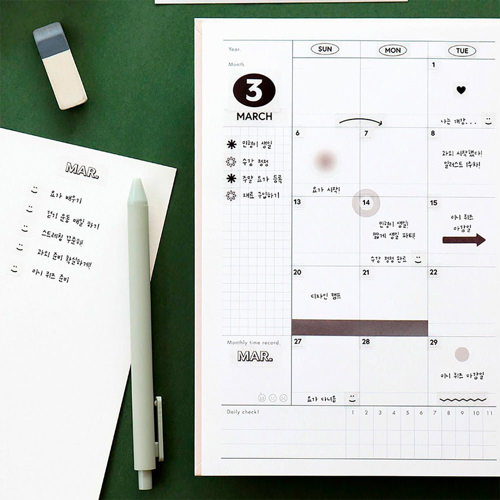 Autocollants de Calendrier 01 Basic