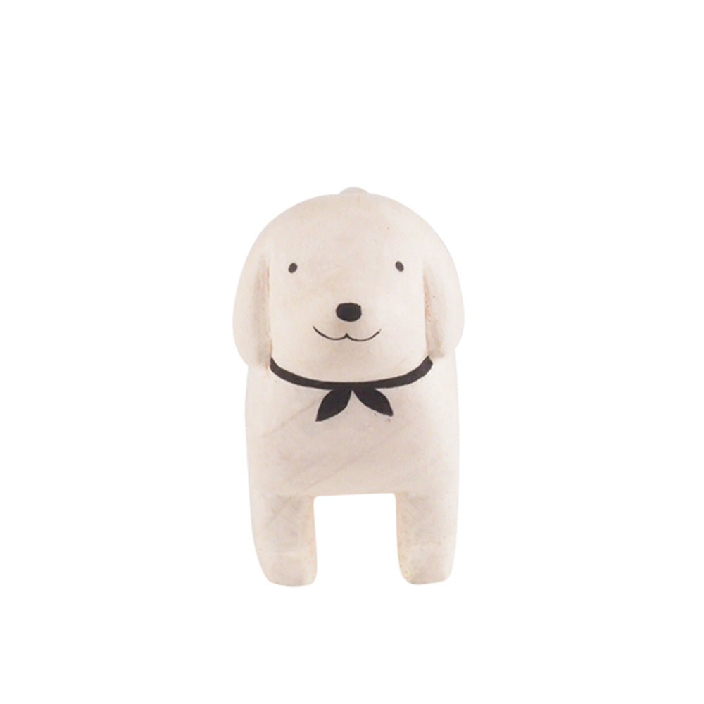 Animal de Madera Pole Pole Dachshund White