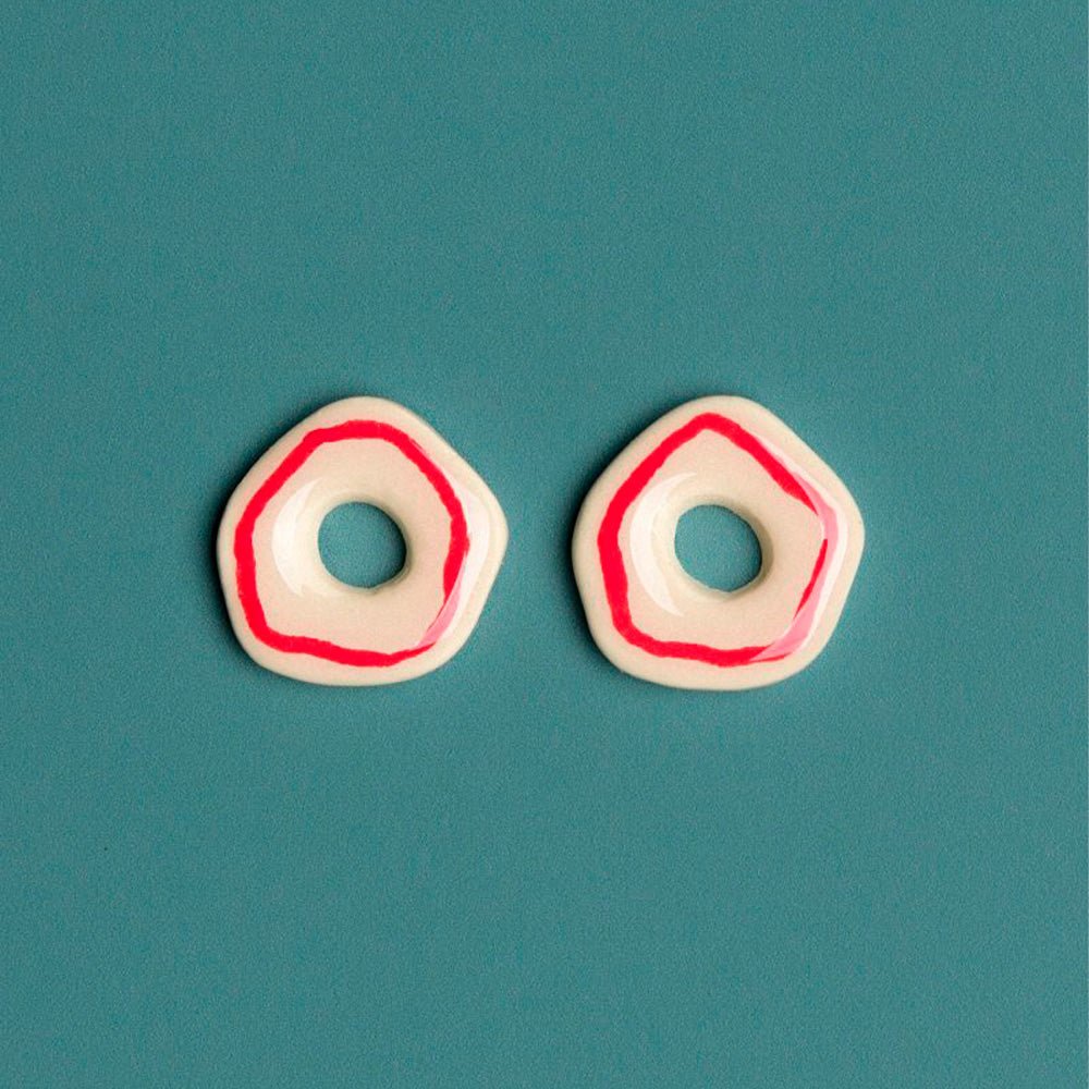 Boucles d'oreilles Donut Ligne Rouge