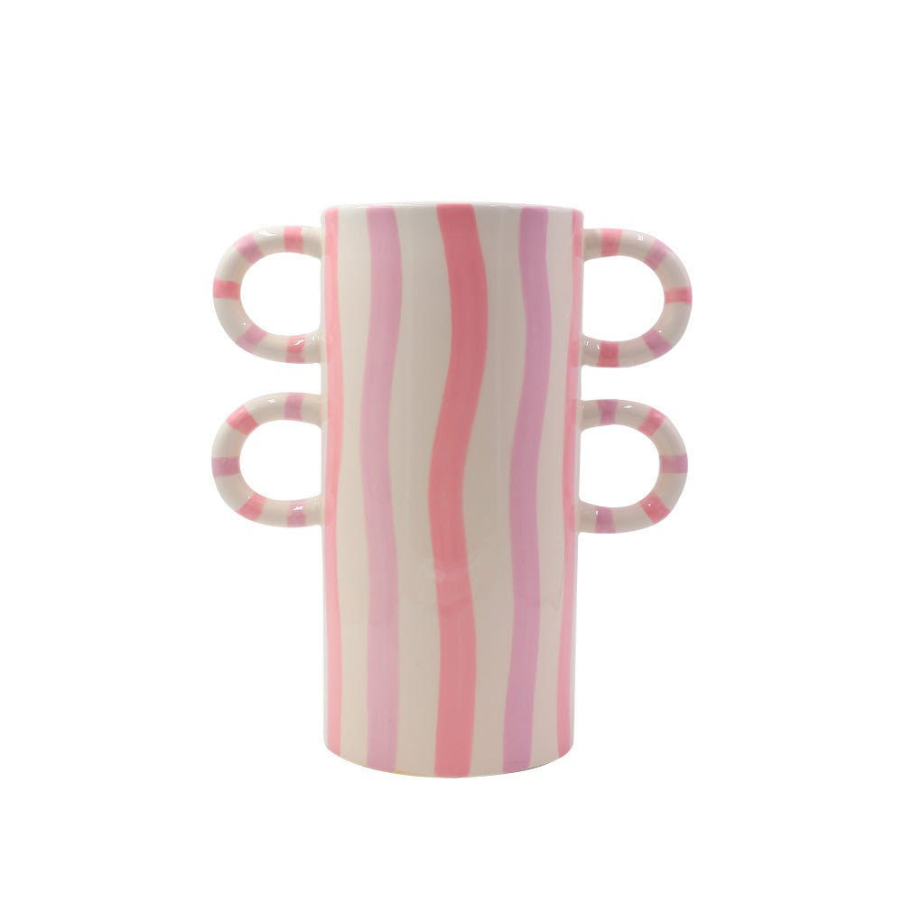 Vase Elisa Pink Ballerina Stripes