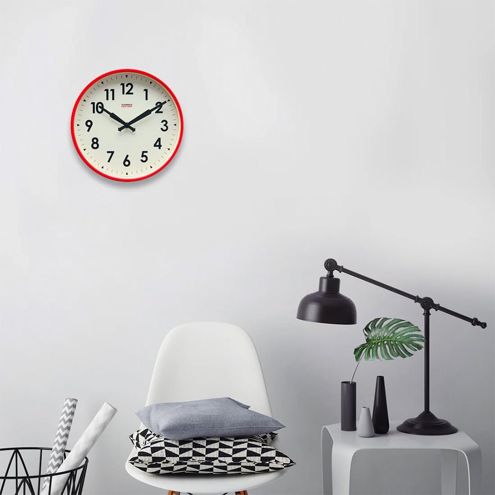 Wall Clock Factory Red