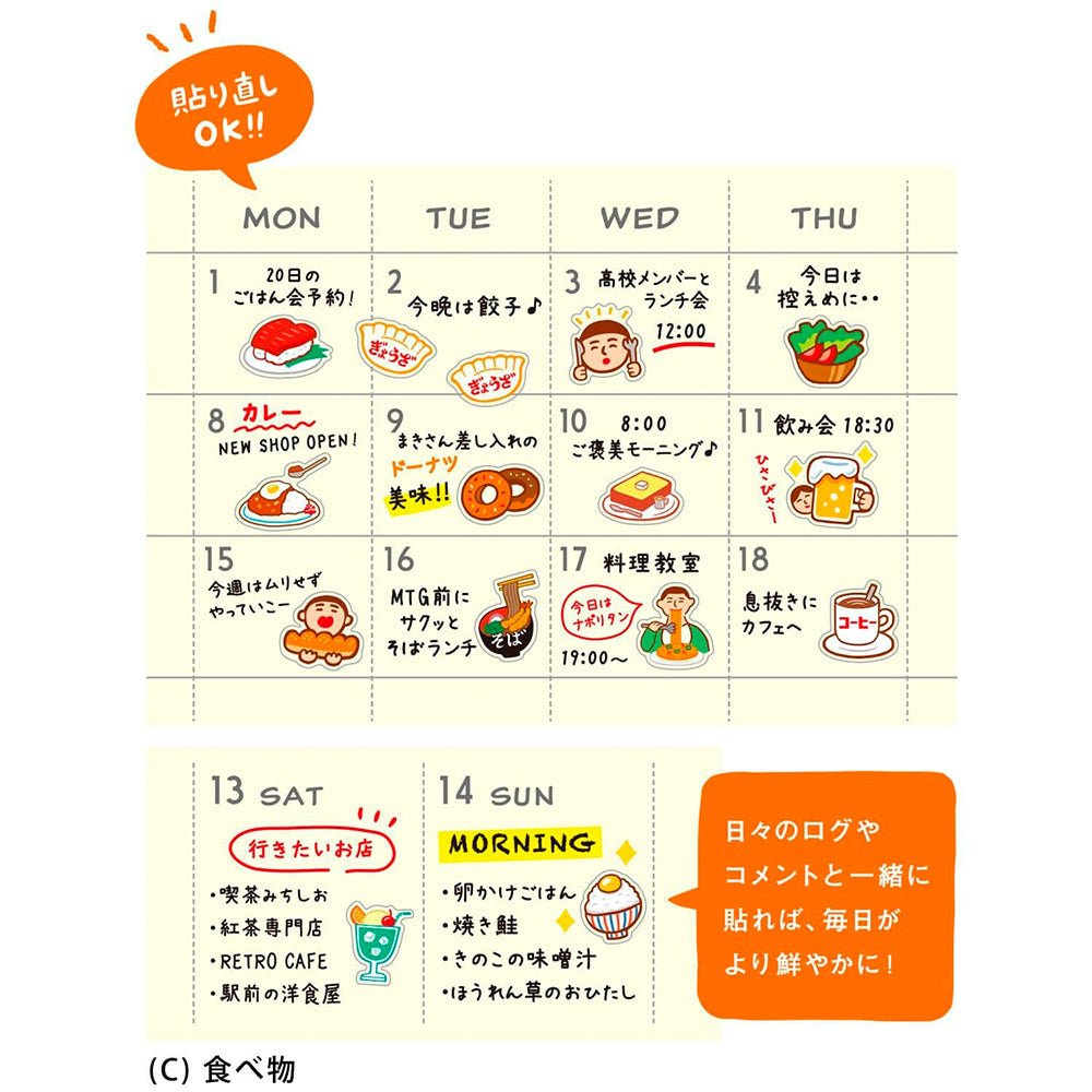 Diary Stickers - C - Foods