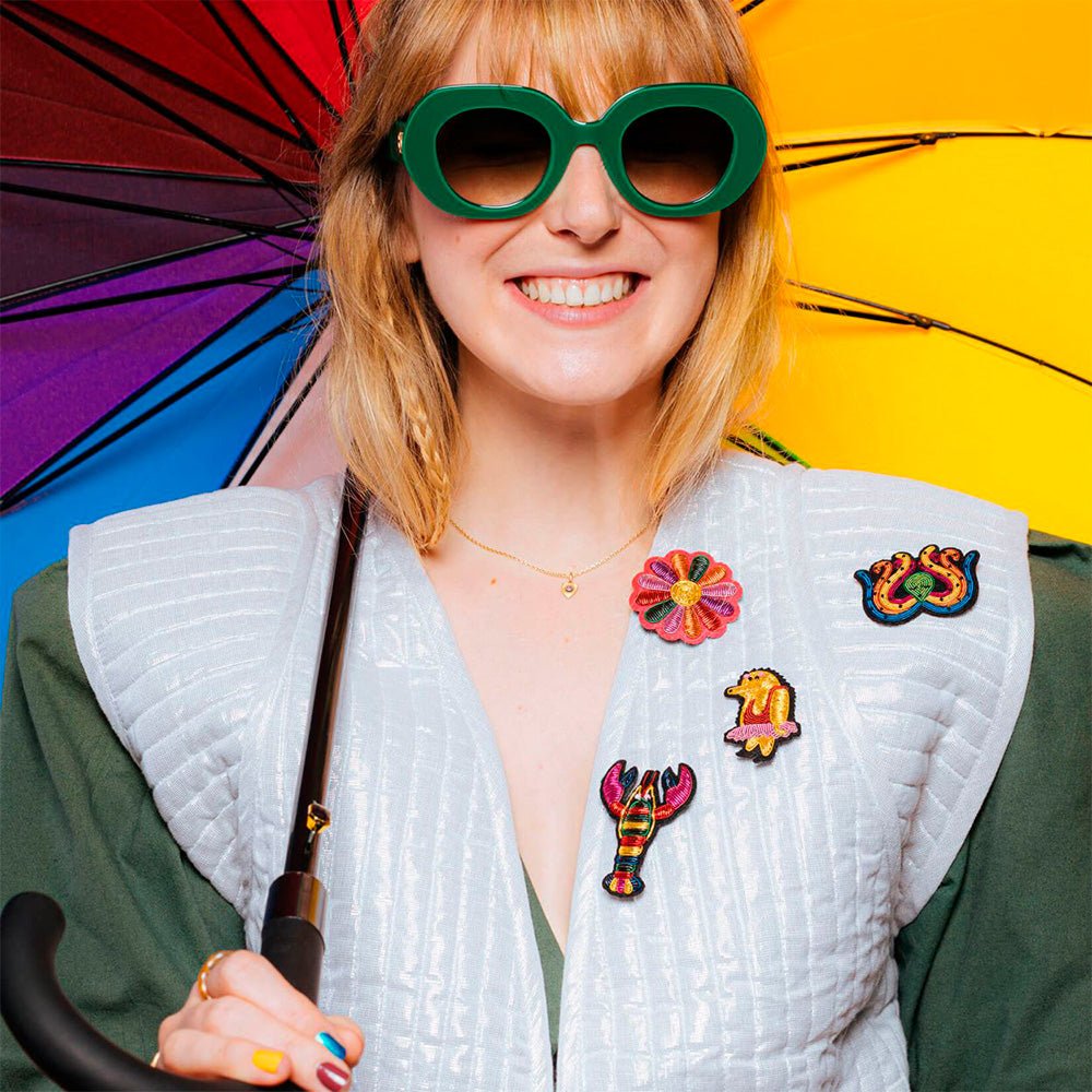 Funky Daisy Broche Hecho a Mano