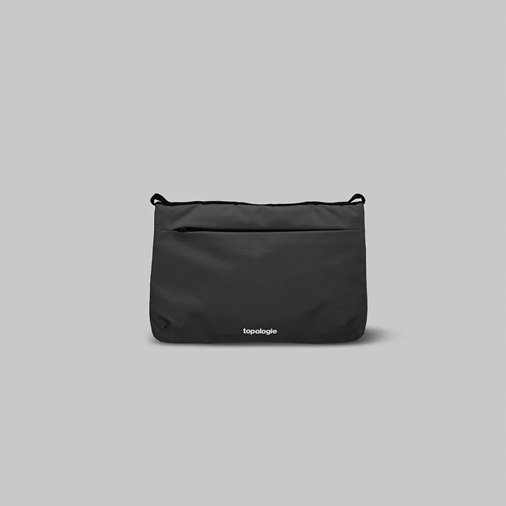 Bolso Flat Sacoche Pequeño Negro Tech Sateen