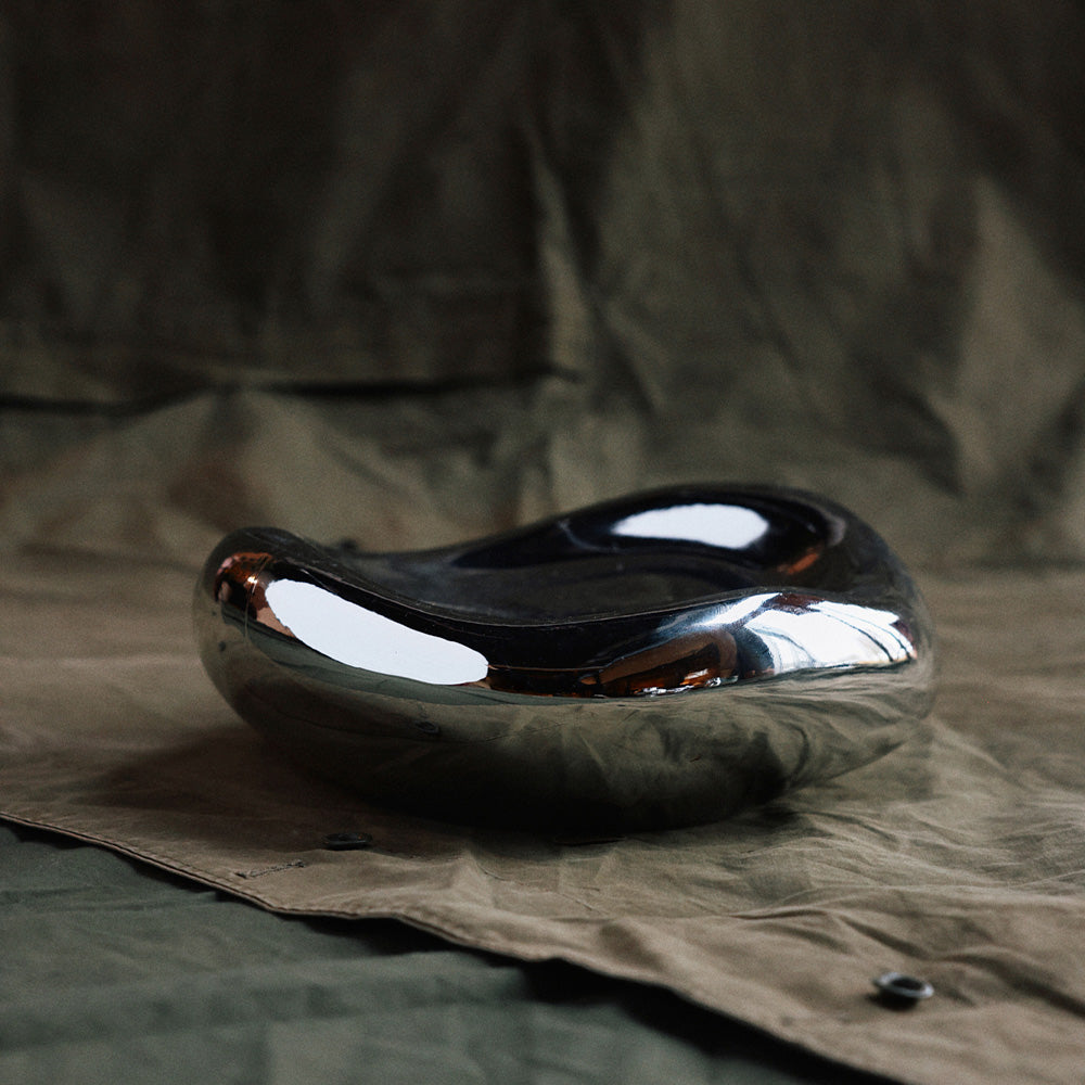 Gleam Glass Small Bowl Chrome