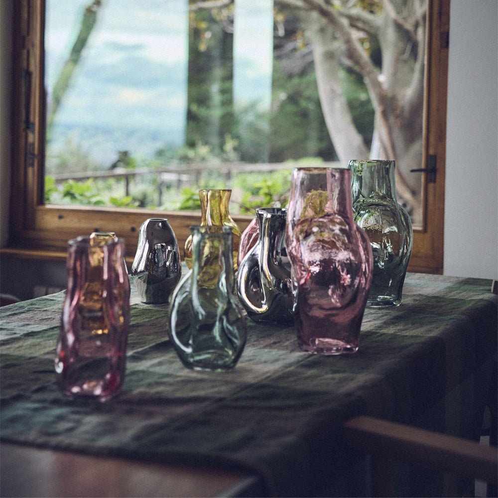 Gleam Glass Vase Medium Chrome