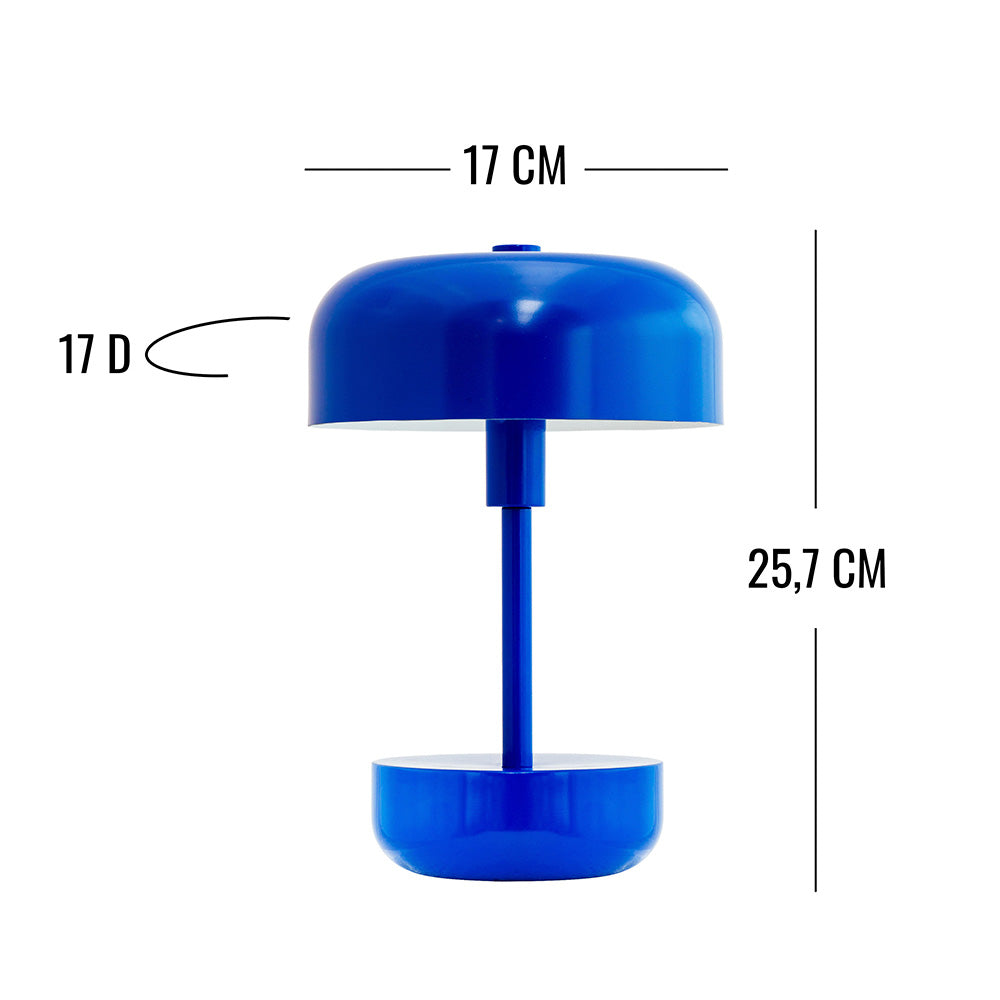 Lámpara de mesa recargable LED azul Haipot